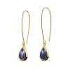 Orhangen Sägen | Sagen Mon Amie Golden Long Earrings G14Eh