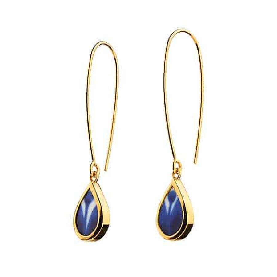 Orhangen Sägen | Sagen Mon Amie Golden Long Earrings G14Eh