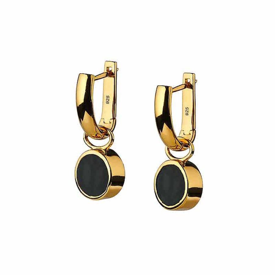 Orhangen Sägen | Sagen Swedish Grace Golden Rotate Earrings - Vandbart Motiv G2Eh