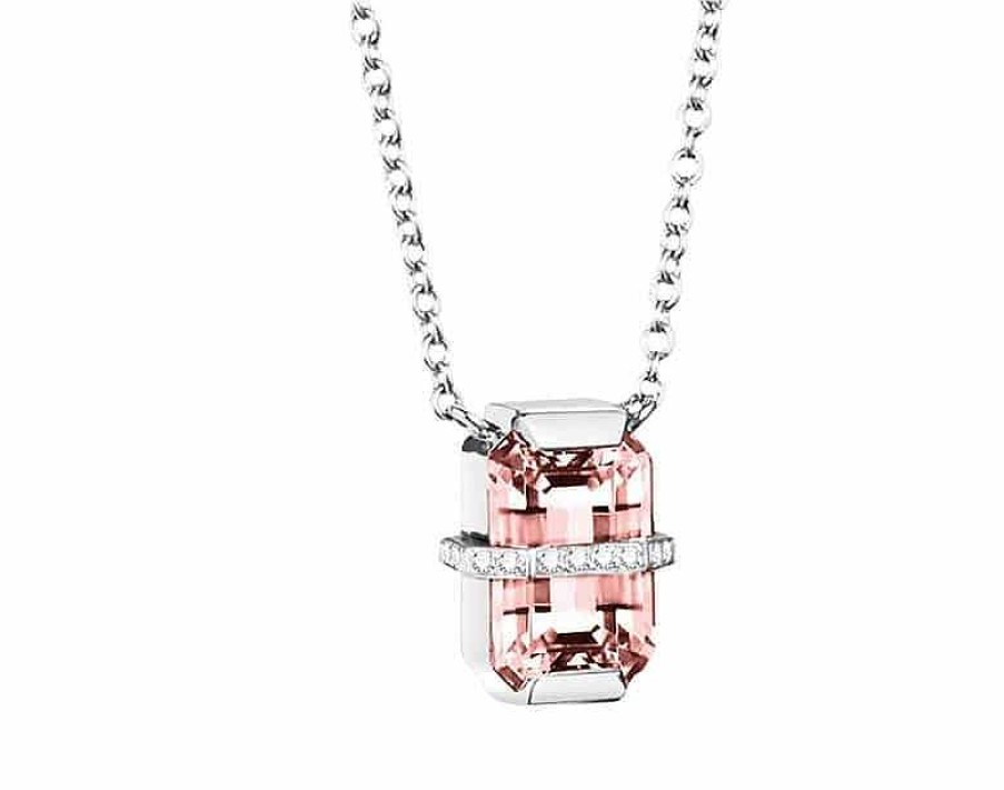 Halsband Efva Attling Smycken, Örhängen, Ringar | Efva Attling Little Bend Over Necklace - Morganite 10-102-01958