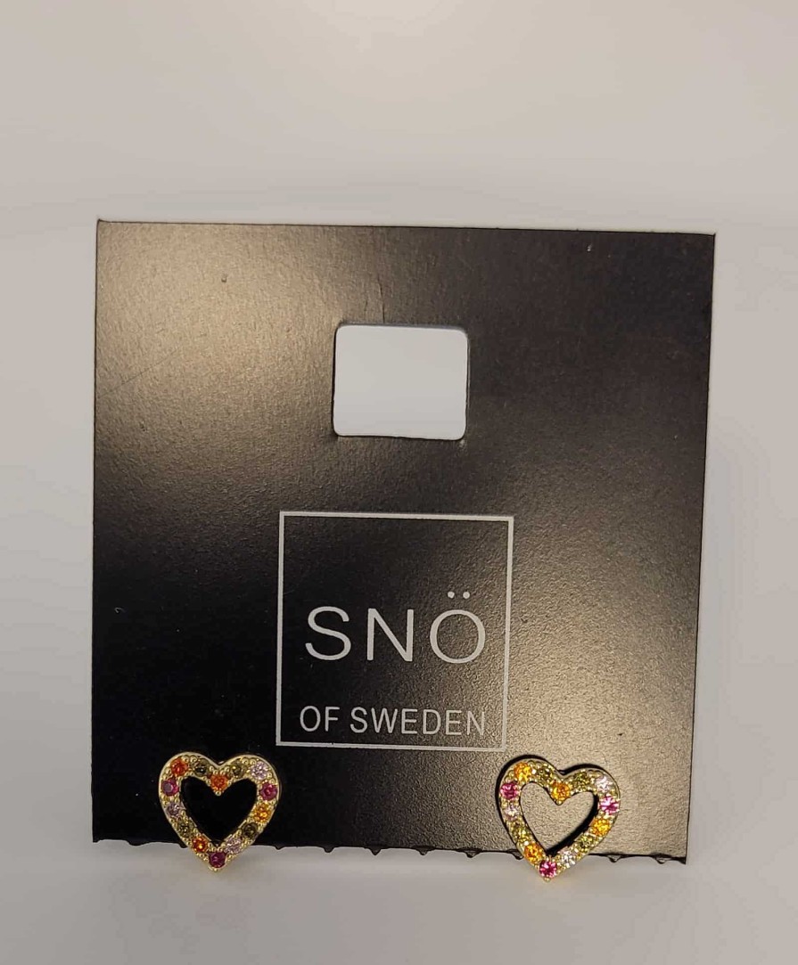 Orhangen Snö of Sweden Smycken, Örhängen, Armband | Sno Of Sweden Valentina Small Ear G/Mix Orange 1090-5700443