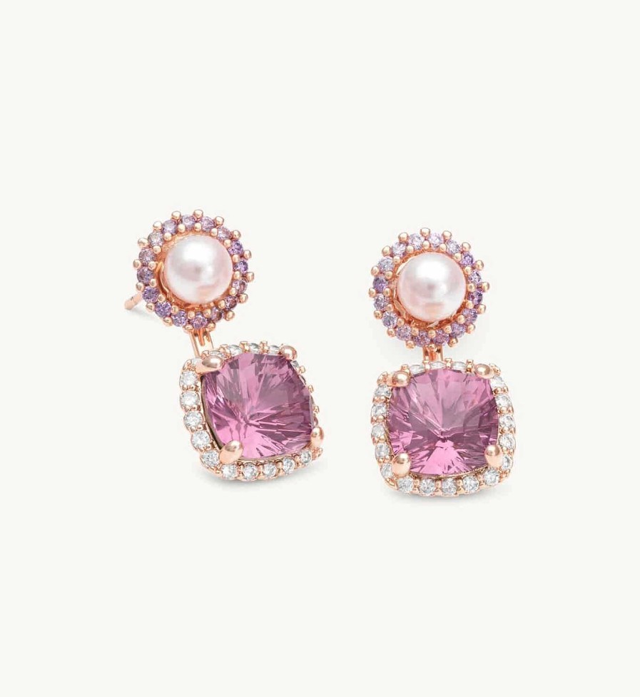 Orhangen Lily and Rose Smycken | Lily And Rose Colette Earrings Amethyst Pink