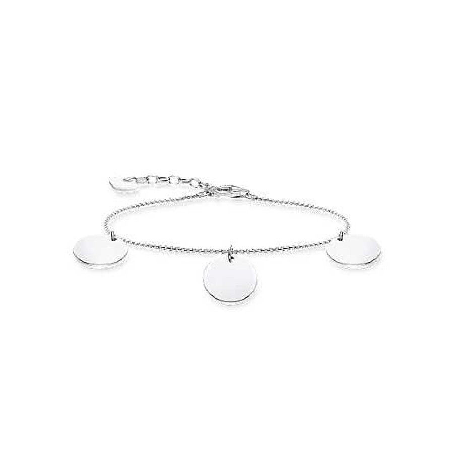 Armband Thomas Sabo Smycken, Halsband | Thomas Sabo Bracelet With Three Discs Silver A1961-001-21