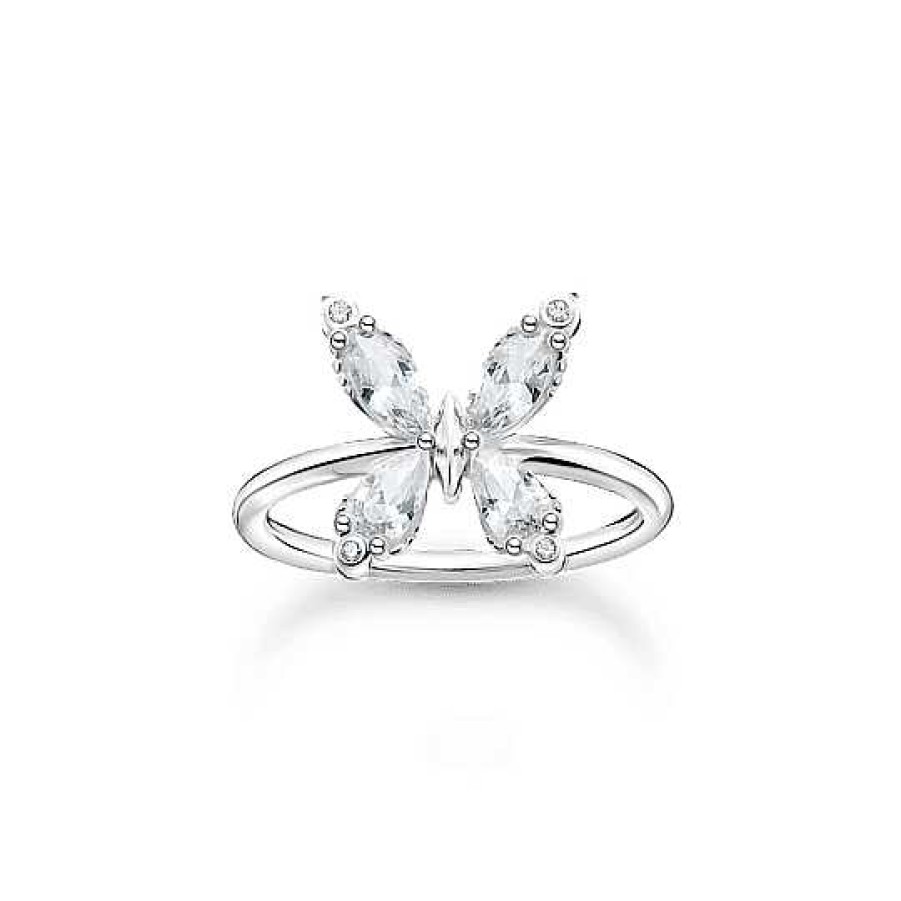 Ringar Thomas Sabo Smycken, Halsband | Thomas Sabo Ring Butterfly White Stones