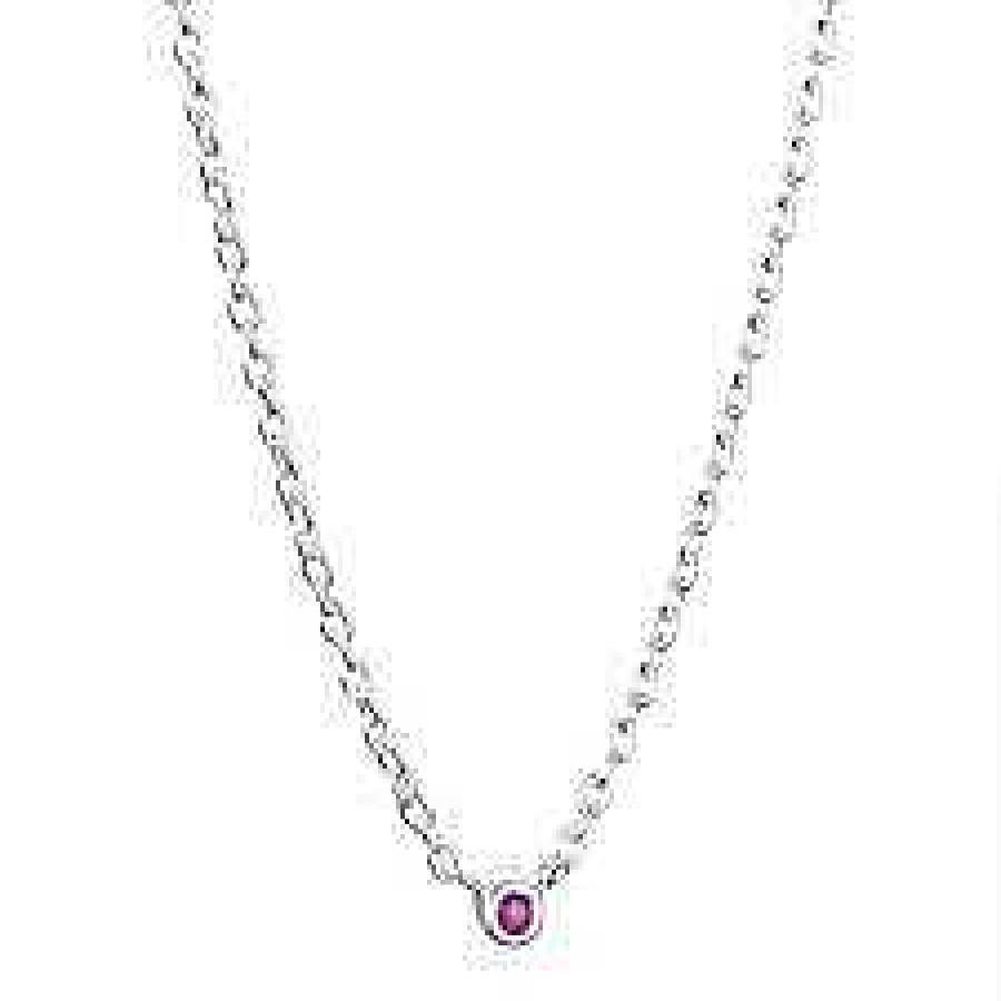 Halsband Efva Attling Smycken, Örhängen, Ringar | Efva Attling Micro Blink Necklace - Pink Sapphire 10-100-01898