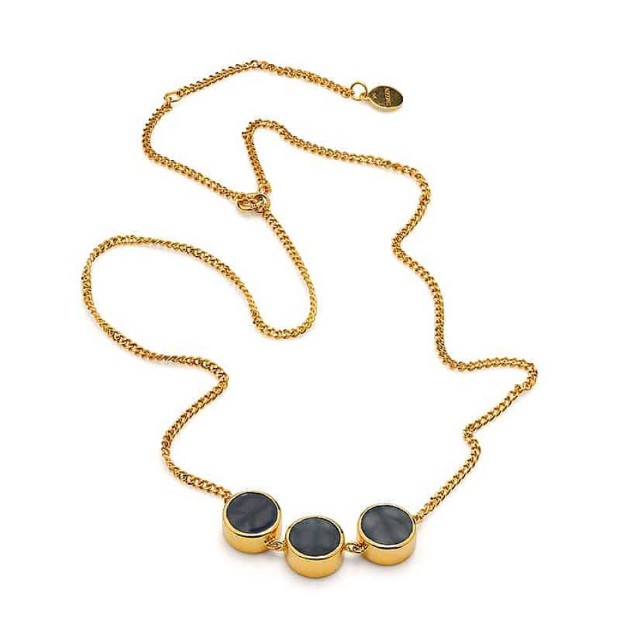 Halsband Sägen | Sagen Swedish Grace Golden Rotate Necklace - Vandbart Halsband G2Nv