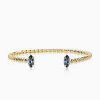 Armband Caroline Svedbom Smycken | Caroline Svedbom Petite Navette Bracelet / Denim Blue Guld