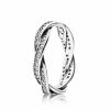 Ringar Pandora smycken, Berlock, Ringar | Pandora Silverring Braided 190892Cz