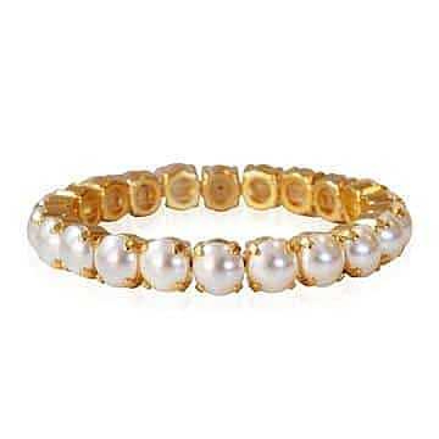 Armband Caroline Svedbom Smycken | Caroline Svedbom Armband Gia Stretch Bracelet / Pearl Guld