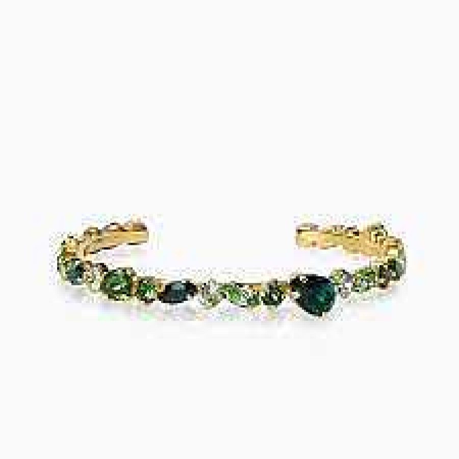 Armband Caroline Svedbom Smycken | Caroline Svedbom Antonia Bangle / Green Combo Guld