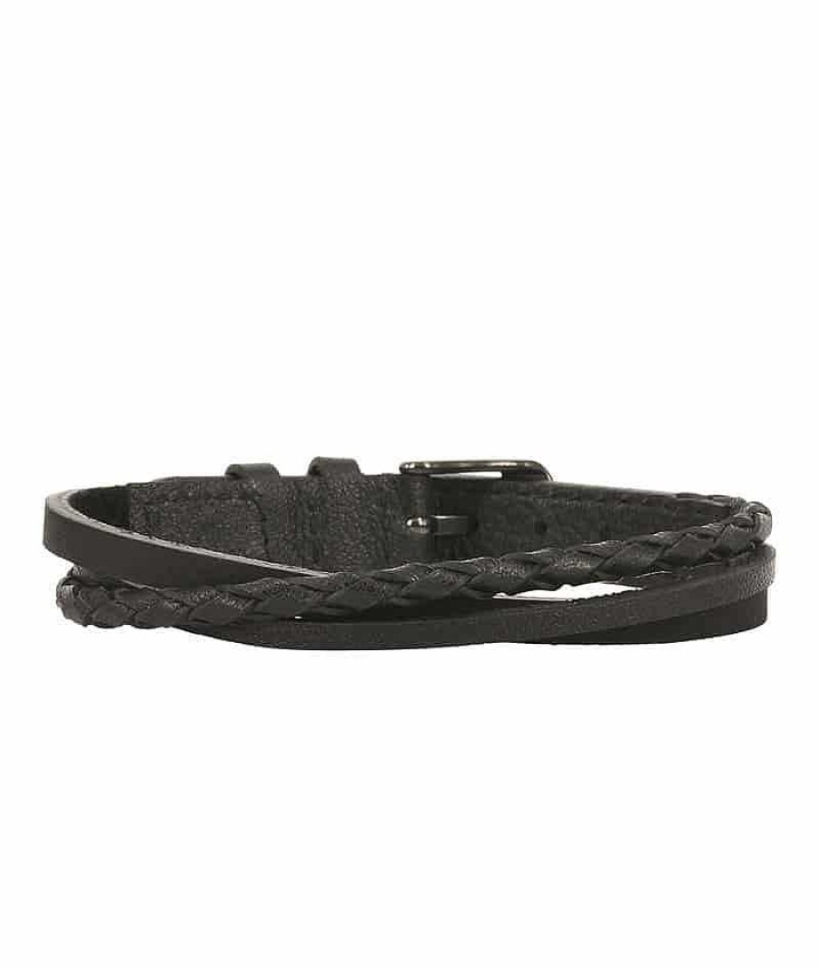 Armband Arock Smycken | Arock Felix Armband Svart Veganskt Lader