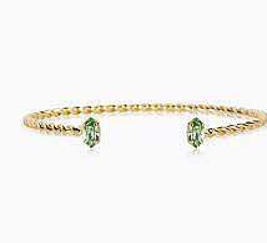 Armband Caroline Svedbom Smycken | Caroline Svedbom Petite Navette Bracelet / Peridot Guld