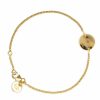 Armband Syster P Smycken | Syster P Minimalistica Hammered Circle Bracelet Gold