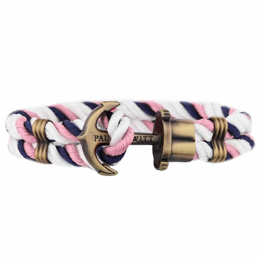 Armband Paul Hewitt Smycken | Paul Hewitt Phrep Anchor Bracelet Navy Bluelight Pinkwhite