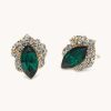 Orhangen Lily and Rose Smycken | Lily And Rose Petite Camille Stud Earrings Emerald / Black Diamond