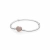 Armband Pandora smycken, Berlock, Ringar | Pandora Moments Silver Bracelet, Rose Pave Heart 586292Cz