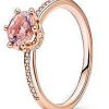 Ringar Pandora smycken, Berlock, Ringar | Pandora Rosa Glittrande Krona Solitarring 188289C01