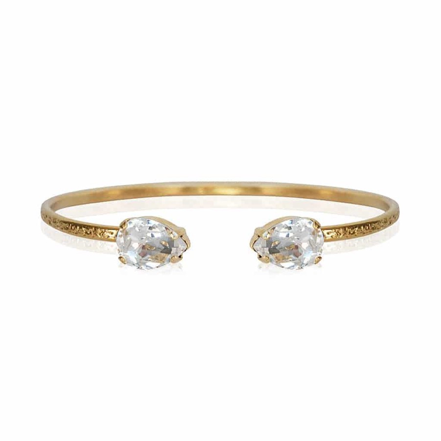 Armband Caroline Svedbom Smycken | Caroline Svedbom Armband Petite Drop Bracelet / Crystal Guld