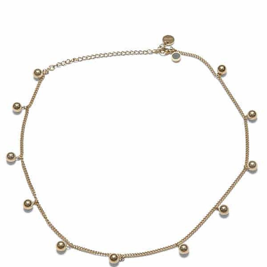 Halsband Sägen | Sagen Solar Golden Charm Necklace Gst11Nc