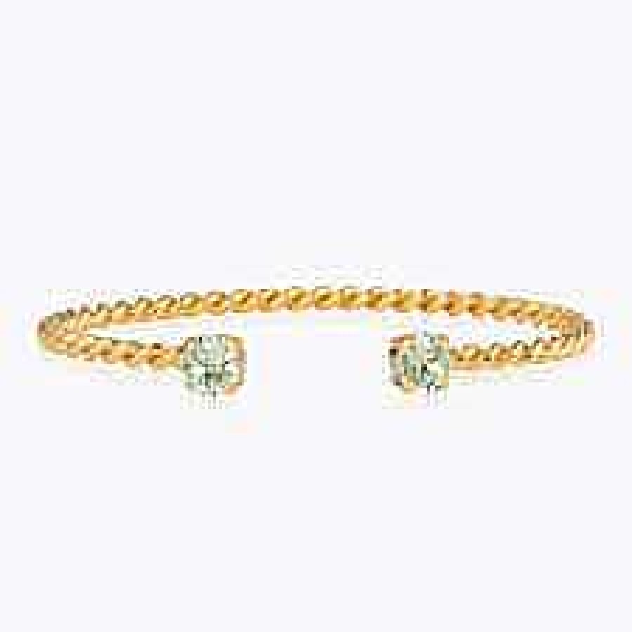 Armband Caroline Svedbom Smycken | Caroline Svedbom Armband Mini Twisted Bracelet / Chrysolite Guld