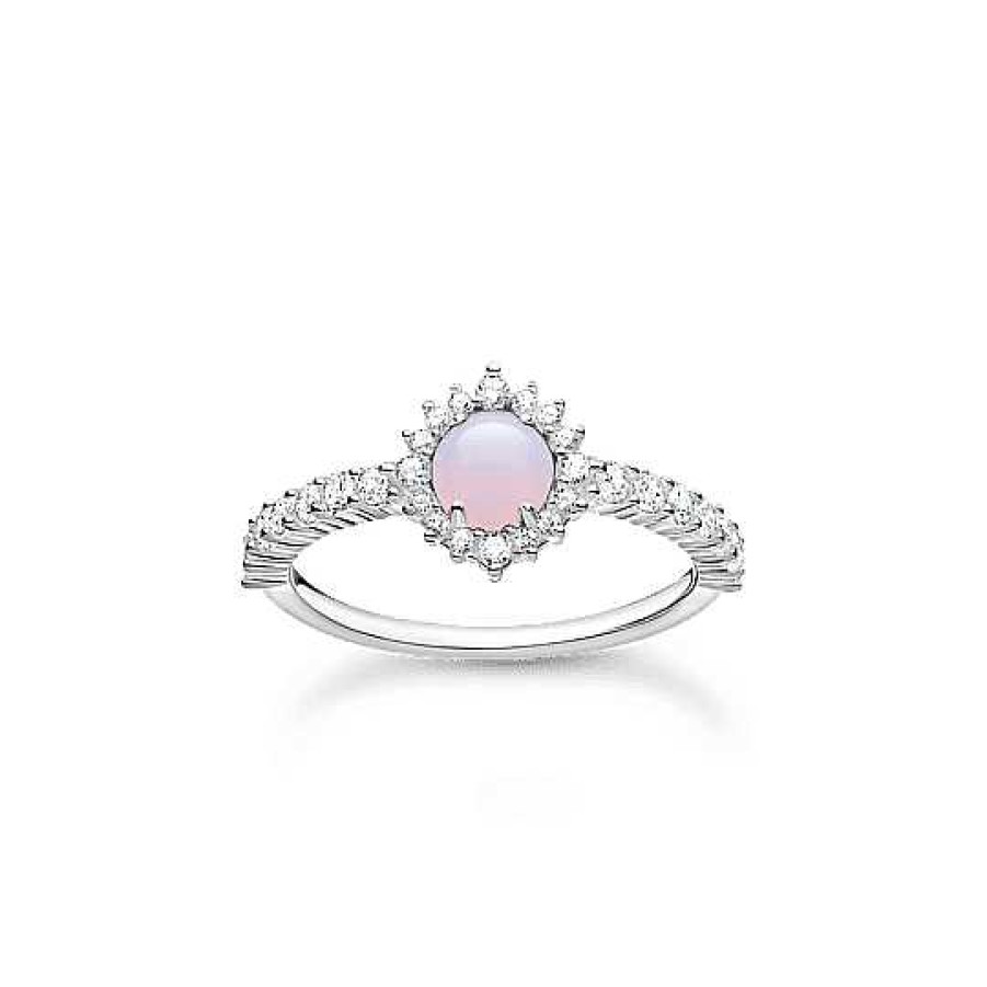 Ringar Thomas Sabo Smycken, Halsband | Thomas Sabo Ring Opalfargad Sten Skimrande Rosa Tr2344-166-7