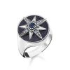 Ringar Thomas Sabo Smycken, Halsband | Thomas Sabo Ring Royalty Star With Stones Silver Tr2367-945-7