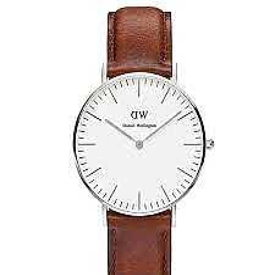 Klockor Daniel Wellington Klockor | Daniel Wellington Klocka Classic St Mawes 36 Vit Brun Dw0607