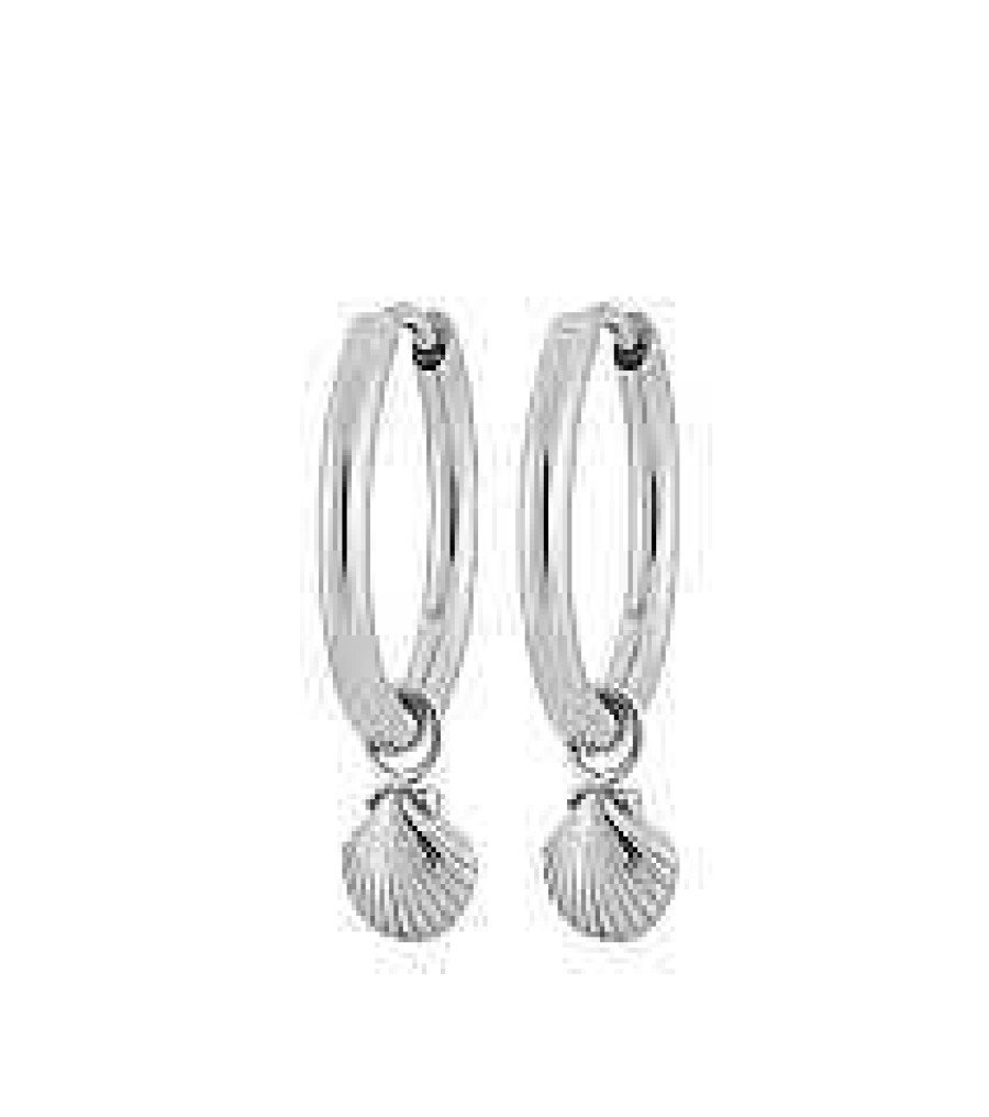 Orhangen Edblad Smycken, Halsband, Armband, Örhängen | Edblad Beachcomber Shell Hoops Steel