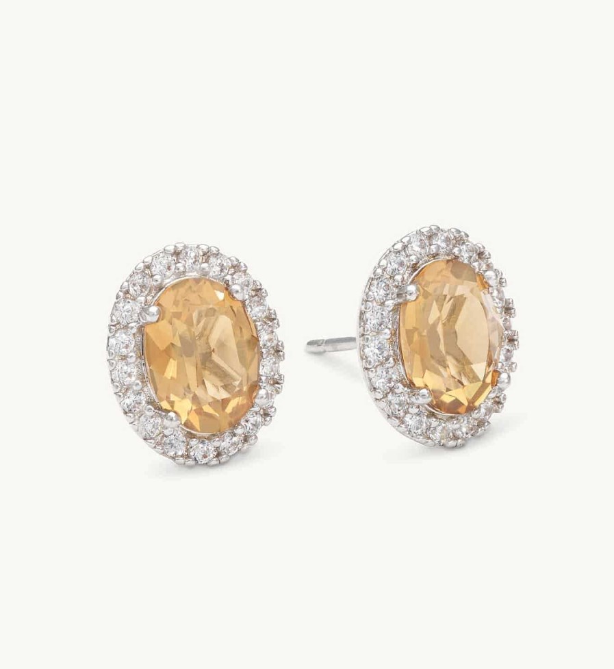 Orhangen Lily and Rose Smycken | Lily And Rose Luna Earrings Golden Brown Topaz