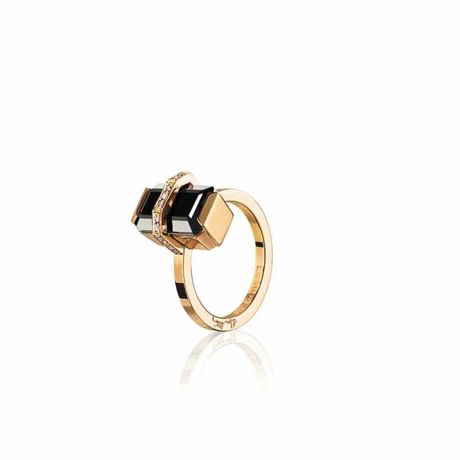 Ringar Efva Attling Smycken, Örhängen, Ringar | Efva Attling Little Bend Over Ring - Onyx