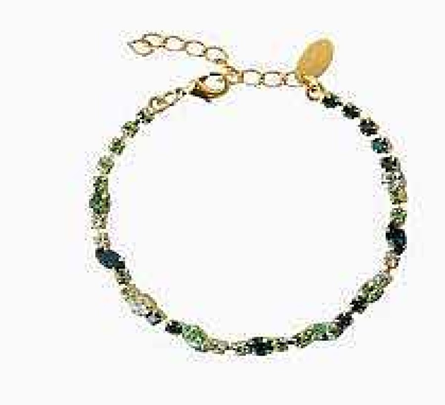 Armband Caroline Svedbom Smycken | Caroline Svedbom Antonia Bracelet / Green Combo Guld