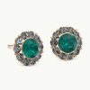 Orhangen Lily and Rose Smycken | Lily And Rose Miss Sofia Earrings Emerald / Black Diamond