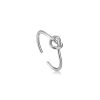 Ringar Ania Haie | Ania Haie Silver Knot Adjustable Ring R029-01H