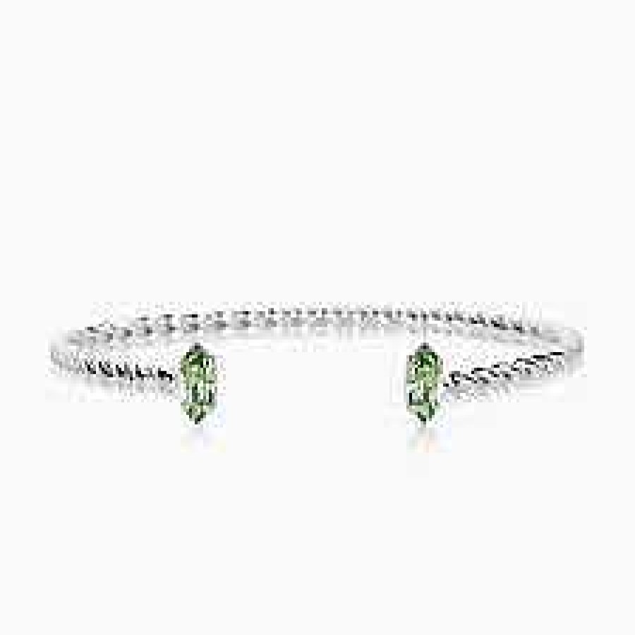 Armband Caroline Svedbom Smycken | Caroline Svedbom Petite Navette Bracelet / Peridot Guld